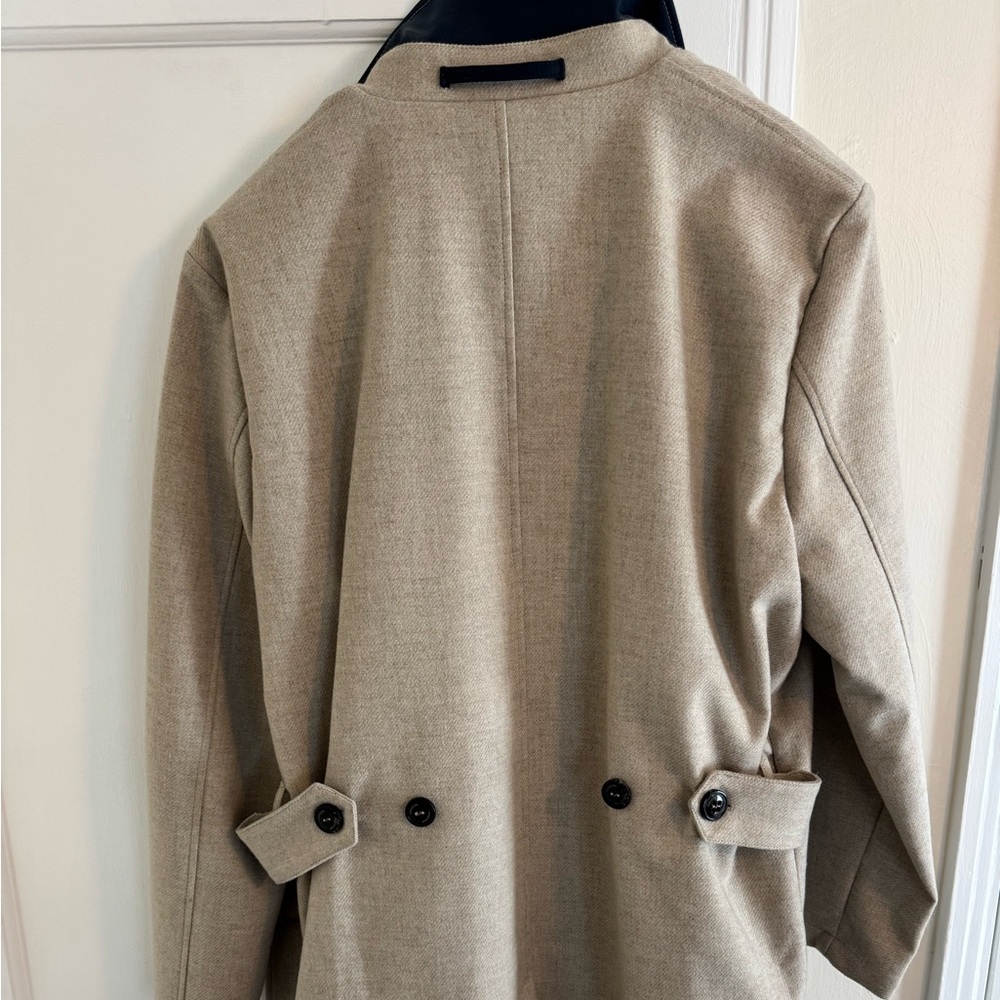 Peregrine Men's Beige Wool Trench Coat - Picture 7 of 7